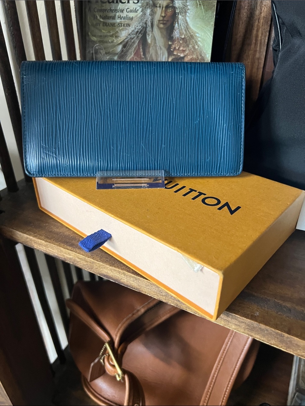 Louis Vuitton Indigo Blue Epi Leather Long Wallet